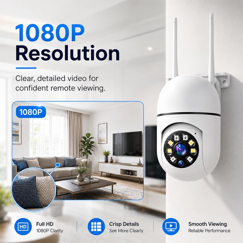 Hawkray 2 Pack Indoor Home Security Camera, Plug-in WiFi, 2.4&5GHz