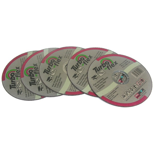 Hilka Hilka TFSS11505 115mm Turbo-Flex Stainless Steel Cutting Disc (pack