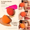 Jessup Juego de brochas para base de maquillaje con esponja,