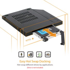SATA Hot Swap Mobile Rack for 2.5 Inch (6.4 cm) SSD/HDD - Notebook Ultra Slim ODD - Icy Dock ToughArmor MB411SPO-2B