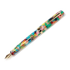 Onishi Seisakusho Fountain Pen, Acetate, Thick Axis, Colorful Design, Colorful Design, GT Fine Point F OR112