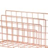 Iron and Metal Letter Holder with Three Grids, Bookcase, Multifunctional