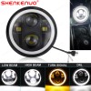 SHENKENUO 5-3/4 5.75" Motorcycle LED Projector Headlight for Honda Shadow