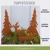 Storm's Gartenzaubereien Elk Christmas Decoration Set of 4 with Fir