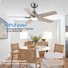 putroad 42 Inch Ceiling Fans with Lights, Brushed Nickel Ceiling