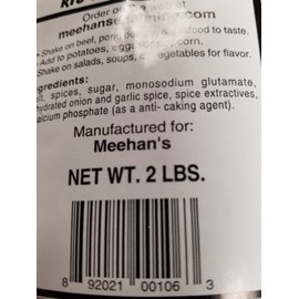 Meehan's Rib Eye Seasoning, 2 Pound Bulk Package