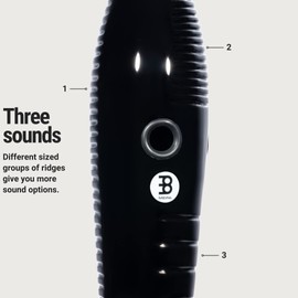 Fiberglass Guiro with Scraper, Three Sound Zones — NOT MADE IN CHINA — Great for Latin American Music, 2-YEAR WARRANTY