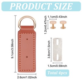 FREEBLOSS 4Pcs Purse Strap Mount Hook D-Ring Buckle Connectors with Screws Buckle Side D Ring Clips Replacement DIY Crossbody Handbag Handle Chain Belt