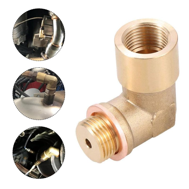 2PCS O2 Sensor Spacer, 90 Degree Angled Premium Brass Bung
