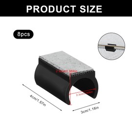 HSUYUN Pack of 8 Felt Pads for Swing Chairs, 25 mm U-Shaped Felt Pads for Cantilever Chairs, Chair Gliders Cantilever Chair with Felt, Non-Slip and Noise Reducing, for Cantilever Chair Legs