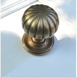 Antikas - Türknauf mit Rosette Messing 70mm, für Haustür, edel + massiv (feststehend)