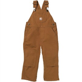 Carhartt Washed Bib Overalls Carhartt Brown 12 MO -Kids