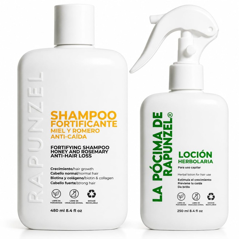 Pócima de Rapunzel KIT SHAMPOO (Crecimiento, fortalecimiento y brillo)