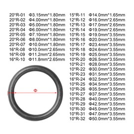 STARVAST 420 Pcs/32 Sizes Rubber Tap 0-Ring Sealing Gasket Washer Seal Assortment Set High Grade Rubber O-Ring Kit for Maintenance, Plumbing, Engineers and Numerous Tasks