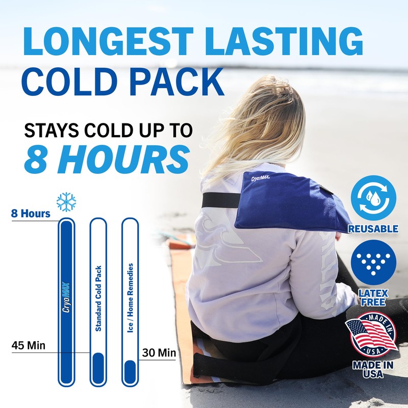CryoMAX Cold Pack, 8 Hour Reusable Cold Therapy Ice Pack