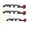 GM 2023-2024 GMC Canyon AT4 Emblems in Matte Black Red