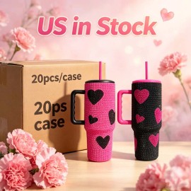 Us  40 OZ Sparkle Rhinestone Eco Friendly Camping Gear 40OZ Cup With Straw for Home Office Outdoor Daily Usecolor: 16pcs mixed, capacity: 40 oz