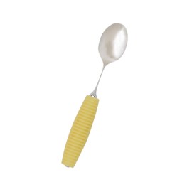 Okabe Hiroshi Tableware Seisakusho FLEX Flex Metal Spoon with Grip, Large, Yellow FM-03Y