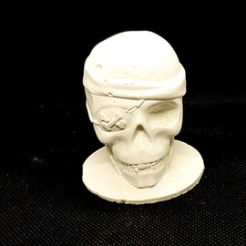 Reef-Geeks Novelty Growout Skull, Coral Frag plug, frag rock, frag rack. (Pirate Skull)
