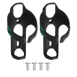 HARFINGTON 2pcs Bike Water Bottle Holder Carbon Fiber Universal Bicycle Bottle Cages Lightweight Cycling Cup Holder with Screws for Road MTB Gravel, Green