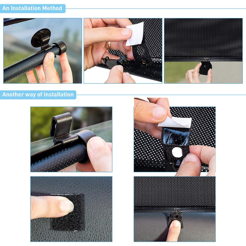 Auto Retractable Roller Sun Shade for Car Window - Block