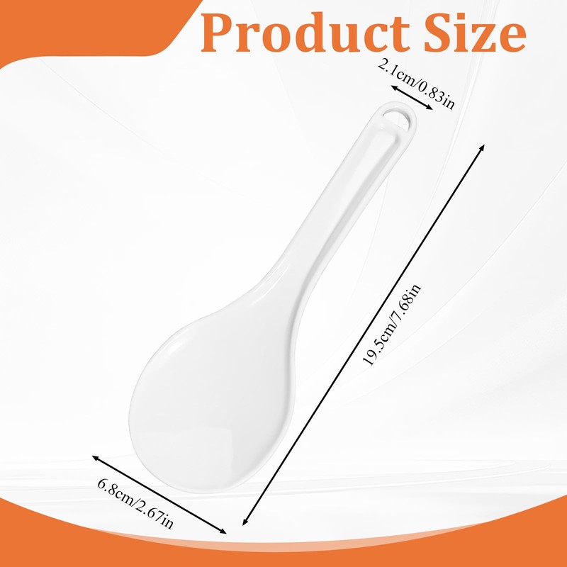 BOHUIZ 2 Pcs Plastic Rice Paddle, Hanging Non-Stick Rice Spoon