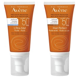 Avene Fluido Ultra Mat SPF 50  Toque Seco Emulsión tintada resistente al agua, SPF 50, 50 ml                                                          