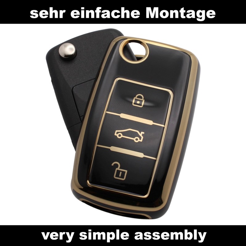 FOAMO Car Key Case Compatible with VW Golf 6, Seat,