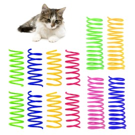 Andiker Cat Toys for Indoor Cat, 4 Big Cat Springs & 8 Small Springs Cat Interactive Toy for Swatting, Biting, Hunting Cat Creative Toy for Cat to Kill Time and Keep Fit Colorful Plastic Spring (12pc)