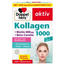 Doppelherz Collagen 1000 ++ Biotin 500 µg + Beta-Carotene