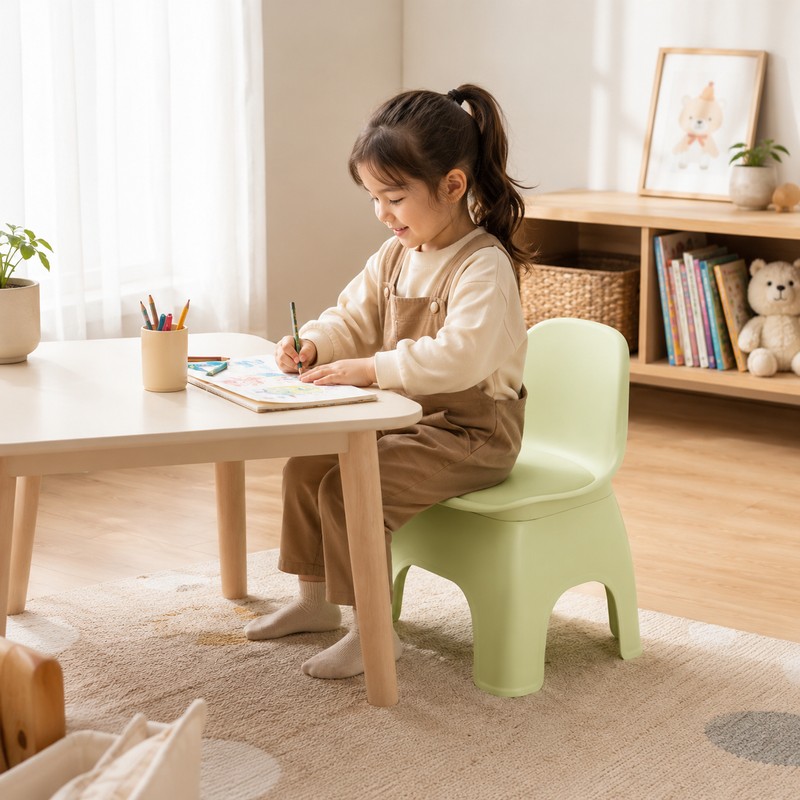 Stackable Plastic Stool for Kids and Home Use – Lightweight