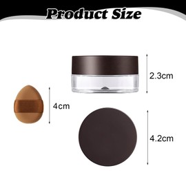 ZWWOGE Braun Gel Eyeliner, Wasserfest Langanhaltende Creme Eye Liner Gel, Hochintensive Pigmente, Wischfestes Eyeliner Makeup, Brown Eyeliner mit Eyeliner-Pinseln,mit Hilfswerkzeuge