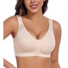 HACI Front Closure Posture Bra for Women Back Support Wirefree