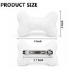 2PC Bone Clips for Hair or Shoes DIY White Plush