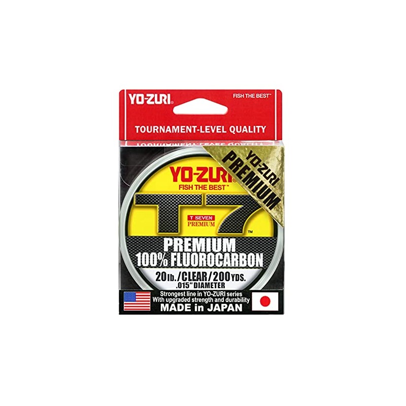 Yo-Zuri T7-20LB-CL-200YD: T-7 Premium Fluorocarbon 20Lb 200Yd, Clear