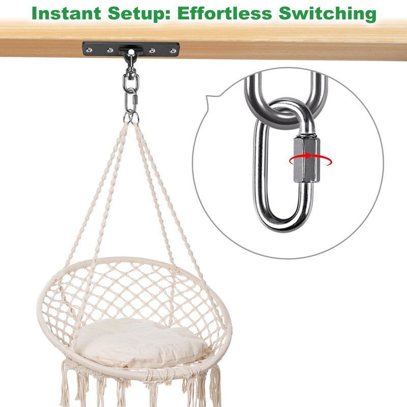 SELEWARE Punching Bag Hanger, 360° Swivel Heavy Bag Ceiling Mount