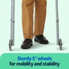 Medline Lightweight Folding Walkers for Seniors, Adults with 5” Wheels,