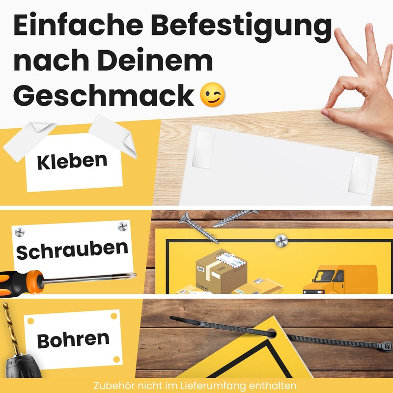 DankeDir! Pakete bitte hier abgen - Sign 30 x 20