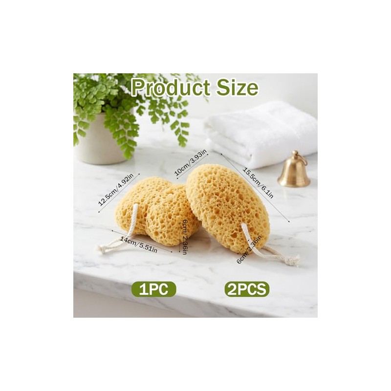 piezas de esponja de baño, esponjas marinas naturales para ducha,