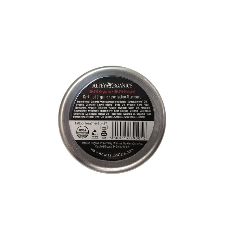 USDA Organic Rose Tattoo Aftercare - with Bulgarian Rose Oil