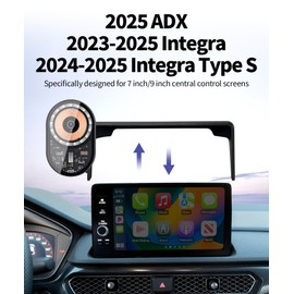 Masergogo Wireless Charging car Phone Holder for Acura Integra 2023-2025 Integra Type S 2024 2025/ADX 2025 Accessories 7/9 inch Screen Fixed Clip,360° Rotation car Phone Mount Compatible with MagSafe