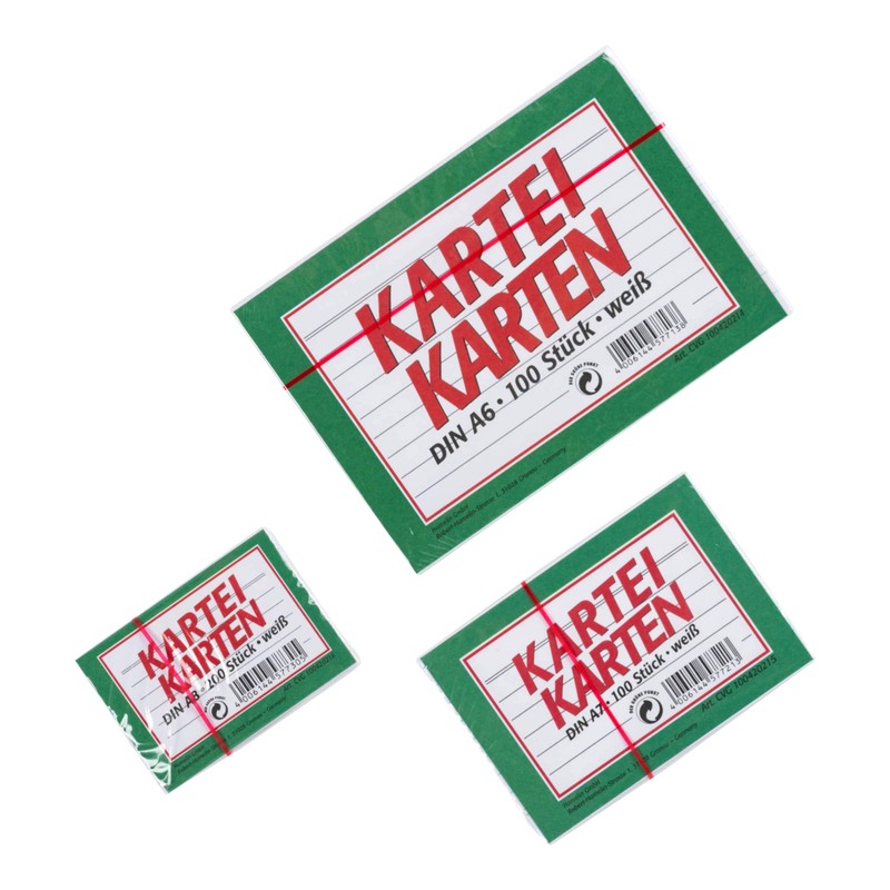 Landre 100420216 Index Cards Ruled on, A8, Pack of 200,