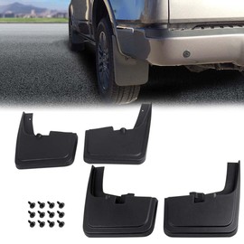 G-PLUS 4pcs Heavy Duty Molded Mud Flaps Splash Guards Mudguard Fenders Replacement Front and Rear Compatible with Ford F150 2015-2018(for Trucks Without Fender Flares)