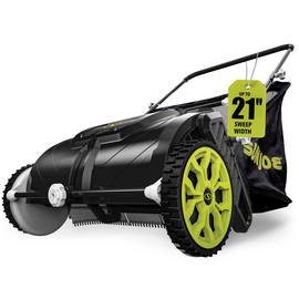Sun Joe SDJ601LS Manual Leaf Sweeper W/ 22-Gal Collection Bag | 21-Inch