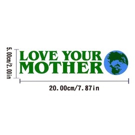 Love Your Mother Letter Pattern Car Sticker, Waterproof Vinyl Bumper Sticker, Funny Car Decals for Car, Auto, Motorcar, Windows, Truck, Laptop