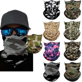 Neck Gaiter Cooling Scarf Mask Balaclava Sun UV Protection,Gator Face Mask Bandana Reusable for Men Women Boys Girls,Neck Warmer,Face Cover Headwear,Head Wrap,Headband for Outdoor Sport