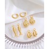 MYCUTEY Gold Hoop Earrings With Charms Set For Women Small