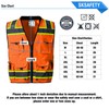 SKSAFETY 10 Pockets Professional Safety Vest, Class 2 High Visibility