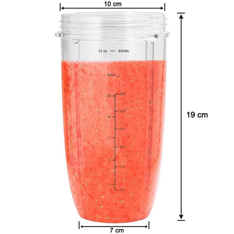 Replacement Cups 32oz Compatible with NutriBullet 600 and PRO 900