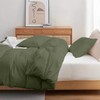 Poboton Green King Duvet Cover, Ultra Soft 3 Pieces Bedding